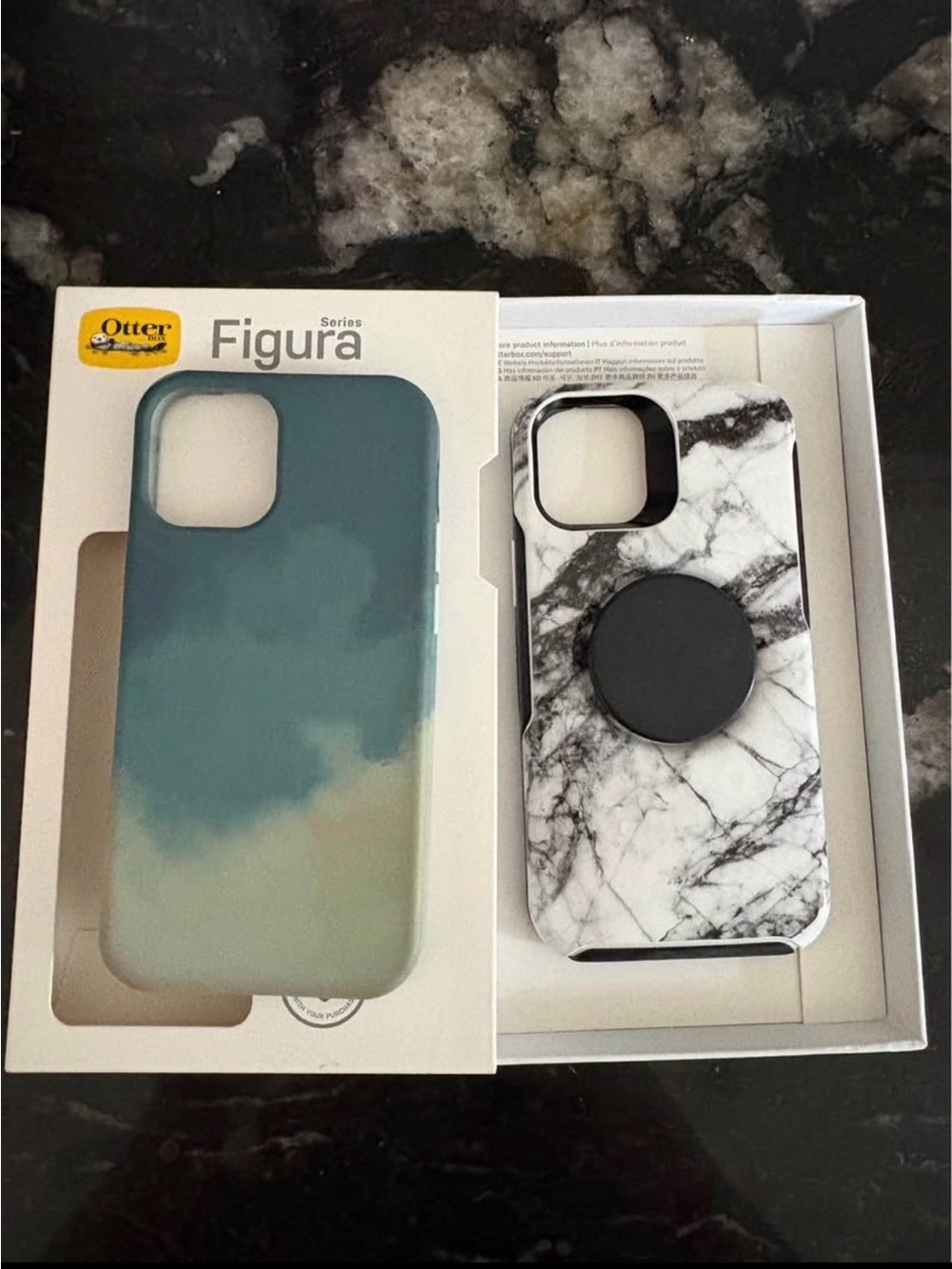 OtterBox Figura Marble & Teal Gradient Phone Case Set